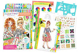 Make It Real - Fashion Design Sketchbook: Graphic Jungle. Inspirational Fashion Design Coloring Book for Girls. Includes Sketchbook, Stencils, Puffy Stickers, Foil Stickers, and Fashion Design Guide
