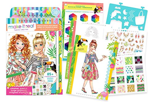 Make It Real – Fashion Design Sketchbook: City Style - Inspirational  Fashion Design Coloring Book for Girls - Includes Sketchbook, Stencils,  Stickers