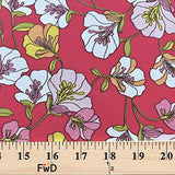 Madeline Fuchsia Print Fabric Cotton Polyester Broadcloth By The Yard 60" inches wide