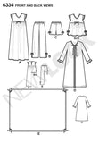New Look Sewing Pattern 6334 Child Sleepwear, Size A (3-4-5-6-7-8)