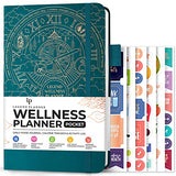 Legend Wellness Planner & Food Journal Pocket – Daily Diet & Health Journal with Weight Loss, Measurement & Exercise Trackers – Lifestyle & Nutrition Diary – Lasts 6 Months, 3.9x6.3″ – Dark Teal