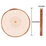 Natural Wood Slices 40pcs Unfinished Wood Slices for Ornaments Crafts Centerpieces DIY Rustic Predrilled with Hole Wooden Circles Christmas Tree Ornaments
