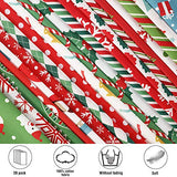 20 Pieces Christmas Cotton Fabric Bundles Sewing Square Christmas Tree Patchwork Precut Snowflake Printed Fabric Scraps for DIY Sewing Quilting Christmas Dress Apron Crafts (19.7 x 19.7 Inch)