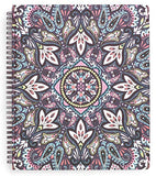 Vera Bradley Large Spiral Notebook, College Ruled Paper, 11" x 9.5" with Pocket and 160 Lined Pages, Bonbon Medallion