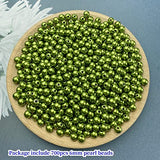 700pcs Pearl Beads 6mm Pearl Craft Beads Round Loose Pearls with Holes for Sewing Crafts Decoration Bracelet Necklace Jewelry Making (Dark Green)