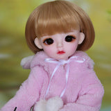 BJD Doll 1/6 Black Eyes with BJD Clothes Wigs Shoes Makeup 100% Handmade Beauty Toys Silicone Reborn Doll Toy