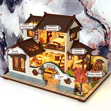 CUTEBEE Dollhouse Miniature with Furniture, Wooden DIY Dollhouse Kit 1:24 Scale Creative Room Idea