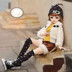 JLIMN BJD Doll 23.6 Inch 18 Jointed Dolls DIY Toys with Clothes Outfit Shoes Wig Hair Makeup Best Gift for Girls,D