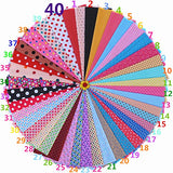 RayLineDo 50PCS 2030cm Assorted Pre-Cut Dot Series Mixed Squares Bundle Quilt Fabric Patchwork