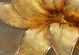 artgeist Canvas Wall Art Print Golden Flowers 60x40 cm / 24"x16" 1pcs Home Decor Framed Stretched Picture Photo Painting Artwork Image Lily Plant Motif Abstract b-C-0726-b-a
