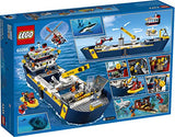 LEGO City Ocean Exploration Ship 60266, Toy Exploration Vessel, Mini Helicopter, Submarine, Shipwreck with Treasure, Lifeboat, Stingray, Shark, Plus 8 Minifigures (745 Pieces)