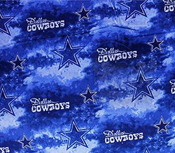 100% Cotton Fabric Quilt Prints - " 07 Dallas Cowboy Blue " s / 60" Wide / Sold by the yard NC-07