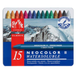 Caran d'Ache Classic Neocolor II Water-Soluble Pastels, 15 Colors