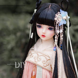 BJD Doll Wig Heat Resistant Fiber Hand-Woven Ancient Chinese Style Wig Doll Hair SD BJD Doll Wig,Hc7.5~8.5inch