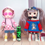 6.3 Inch Doll Fashion Clothes 13 Moveable Joint Dolls Cute Face Toy Little Girl Dress Up Toy for Girls Gift