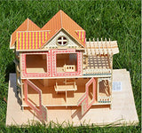 NWFashion Wooden Dream Dollhouse DIY Kits Miniature Doll House (Hawaii Villa)