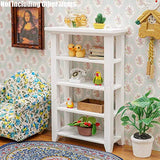 Odoria 1:12 Miniature Wooden Storage Bookshelf Display Rack Dollhouse Furniture Accessories