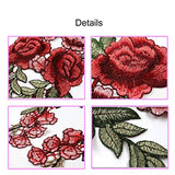 Banfeng 12pcs Rose Embroidered Lace Flower Applique Patches for Arts Crafts DIY Decor, Jeans,