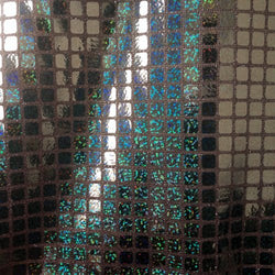 Hologram Square Faux Sequin Black 45 Inch Fabric by the Yard (F.E.®)