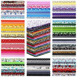 100 Pcs 10 x 10 Inches Cotton Fabric Square No Repeat Patchwork Fabrics Cotton Printed Floral Craft Fabric Patchwork Bundles Flower Quilting Fabric Craft for DIY Sewing Cloths Handmade Accessories