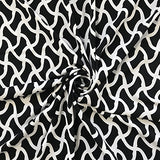 ITY Fabric Braid (14-2) Print Polyester Lycra Knit Jersey 2 Way Spandex Stretch 58" Wide