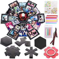 Koogel Explosion Box Set,17.5 x 16inch Album Gift Box Creative Album Surprise Album Sticker Box for Marriage Proposals Making Surprises Birthday