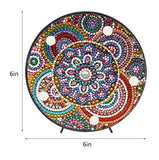 LED Night Lights with Diamond Painting Full Drill Crystal Drawing Kit Bedside Lamp Arts Crafts for Home Decoration Lights or Christmas Gifts 6.0x6.0inch (Mandala B)