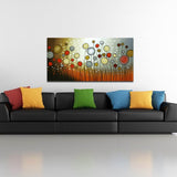 Wieco Art Extra Large Modern 100% Hand Painted Stretched and Framed Abstract Flowers Artwork Floral Oil Paintings on Canvas Wall Art Ready to Hang for Living Room Bedroom Home Decorations