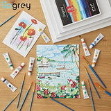 UPGREY Canvas Boards for Painting, 30pcs 2 Sizes (8"x10"/11"x14") Blank Canvases for Painting, with 12 Color Acrylic Paint & 10 Brushes, for Acrylic Oil Watercolor Painting