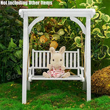 Odoria 1:12 Miniature Wooden Garden Porch Swing Chair Dollhouse Furniture Accessories