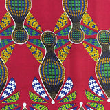 African Print Fabric Cotton Print 44'' wide Sold By The Yard (90149-5)