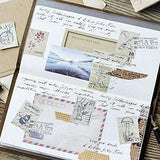 WSERE 225 Pieces Vintage Sticker Decorative Stamp Stickers for Scrapbook Envelopes Journal Diary Planner