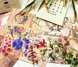 Vintage Journaling Stickers Pack 240Pcs, Scrapbook Sticker Aesthetic Natural Plant Flower Mushroom Sticker Art Bullet Journals Planners DIY Sticker, Pretty Floral Decorative Retro Decals