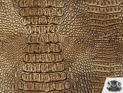 Vinyl Crocodile Allie Suede Faux / Fake Leather Fabric By the Yard