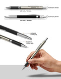 Nicpro 6PCS Mechanical Pencils, 3 PCS Metal Automatic Drafting Pencil 0.5 mm & 0.7 mm & 0.9 mm and 3 PCS 2mm Graphite Lead Holder (2B HB 2H) For Writing,Sketching Drawing,With 12 Tubes Lead Refills