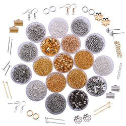 Sdootjewelry 5400 pcs Earrings Making Supplies Kit with Earring Hooks Jump Rings Extended Chains