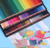 72 Colored Pencils Set with Tin Box,Square Barrels Drawing Supplies for Beginners Professional Artist Pencils for Adult Coloring Books, Sketching Shading Coloring