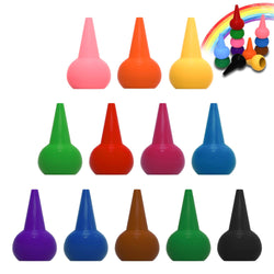 UNOOE Crayons for Toddlers, Toddler Crayons for Kids 12 Colors Triangle Crayons Bulk Crayons Washable+Non Toxic+Stackable Coloring Baby Crayons Palm Grasp Finger Crayons for Children