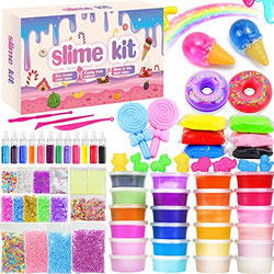 Brave Hours Slime Kit - Slime Supplies Slime Making, Party Favor for Kids Girls & Boys,Stress Relief Toys for Birthday Gift,Classroom Prize,Goodie Bag,Age 6+ Year Old