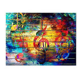 Beating Music Notes Canvas Wall Art Paintings Colorful Abstract Art Artwork for Home Office Decor Rock Music Graffiti HD Oil Painting Poster Stretched Framed Ready to Hang-24W x 18H inch