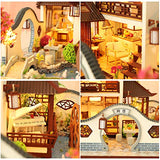 CUTEBEE Dollhouse Miniature with Furniture, Wooden DIY Dollhouse Kit 1:24 Scale Creative Room Idea