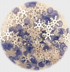 5,000 Piece Sequin Assortment For Crafts 60 grams - Snowflake Assortment - 3 Packs