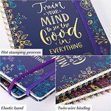EOOUT 3 Pack College Ruled Flower Spiral Notebook, 5.5"x8.3" 80 Sheets Lined Journal, Hardcover Floral Pattern for School Office Home