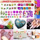 Resin Decoration Accessories Kit, Paleris Resin Accessories Jewelry Making Fillers Supplies with Resin Colorant Dye, Glitter Mica Powder, Dried Flowers for Resin Jewelry Casting Molds