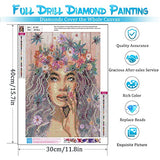 Girl Diamond Painting Kits for Adults - 5D Diamond Art Kits for Adults Kids Beginner, DIY Full Drill Diamond Dots Paintings with Diamonds Gem Art Crafts for Adults Home Wall Decor