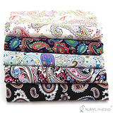 RayLineDo 15 Pcs Different Pattern Multi Color 100% Cotton Poplin Fabric Fat Quarter Bundle 18" x