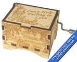 TheLaser'sEdge, Can't Help Falling in Love, Personalizable Music Box, Laser Engraved Wood (Artistic Standard)