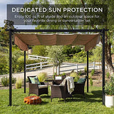 Best Choice Products 10x10ft Extra-Large Outdoor Pergola, Patio Shelter w/Retractable Sun Shade Canopy Cover, Weather-Resistant Fabric, Steel Frame, 16 Ground Stakes - Black