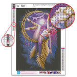 Diamond Painting Kits Aerial Moon Angel, Diamond Art Painting, Angel Diamond Art Gem Art Kit for Home Decor 16x12inch (Aerial Angel)