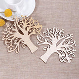 WINOMO Blank Wooden Tree Embellishments for DIY Crafts - 10pcs